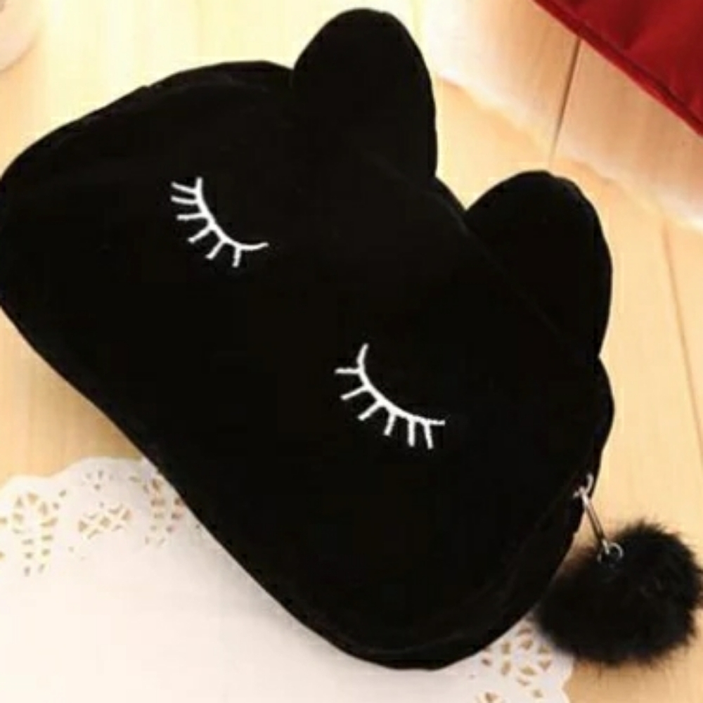 Lucky Black Cat Cosmetic Bag